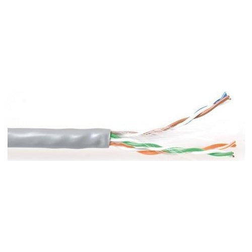 ACT CAT6 U/UTP PVC solid with pair splitter 305 m box. Type: 305 m reel C6 u/utp solid pvc grey 305m (XS305B) afbeelding 1