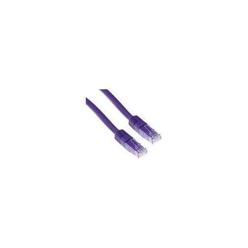 ACT Purple 20 meter U/UTP CAT6 patch cable with RJ45 connectors. Cat6 u/utp purple 20.00m (IB1720) - 8716065207026 - image 1