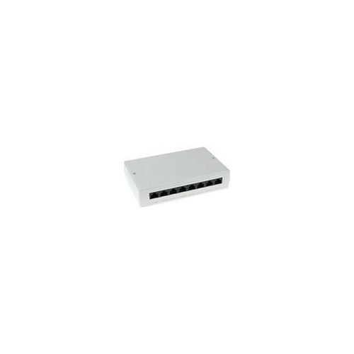 ACT Surface mounted box unshielded 8 ports CAT5E. Type: CAT5E Mountbox c5e 8 prt unshielded (FA5000) afbeelding 1