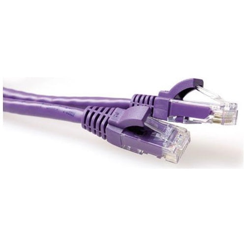 ACT Purple 20 meter U/UTP CAT6A patch cable snagless with RJ45 connectors. Cat6a u/utp snagless pl 20.00m (IB2320) afbeelding 1