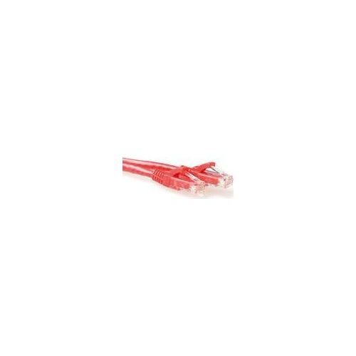 ACT Red 20 meter U/UTP CAT6A patch cable snagless with RJ45 connectors. Cat6a u/utp snagless rd 20.00m (IB2520) afbeelding 1