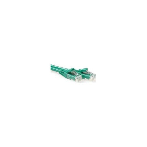 ACT Green 15 meter U/UTP CAT6A patch cable snagless with RJ45 connectors. Cable length: 15 m Cat6a u/utp snagless gn 15.00m (IB2715) afbeelding 1