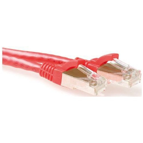 ACT Red 30 meter SFTP CAT6A patch cable snagless with RJ45 connectors. Cat6a s/ftp snagless rd 30.00m (FB6530) afbeelding 1
