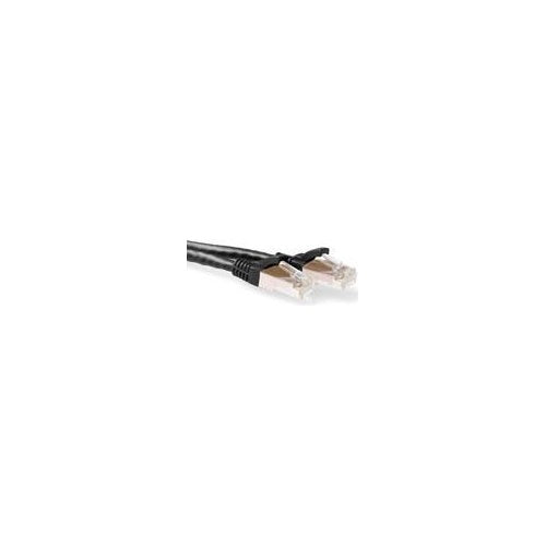 ACT Black 20 meter SFTP CAT6A patch cable snagless with RJ45 connectors. Cat6a s/ftp snagless bk 20.00m (FB6920) afbeelding 1