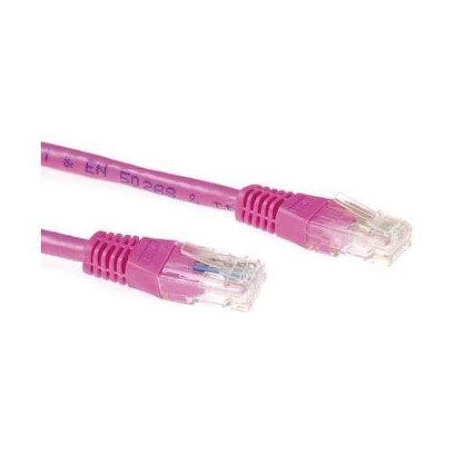 ACT CAT6A UTP 20m 20m Cat6a U/UTP (UTP) Pink Netzwerkkabel (IB7320) afbeelding 1