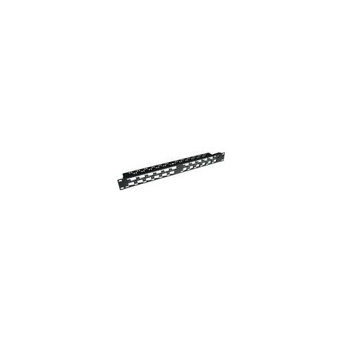ACT 24 Port Keystone jack 45 degrees patch panel without connectors. Number of sockets: 24 24 port keystone panel 45 deg (PP1033) afbeelding 1