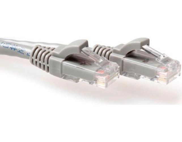 ACT Grey 20 meter LSZH U/UTP CAT6A patch cable with RJ45 connectors. Cat6a u/utp lszh grey 20.00m (IB1120) afbeelding 1