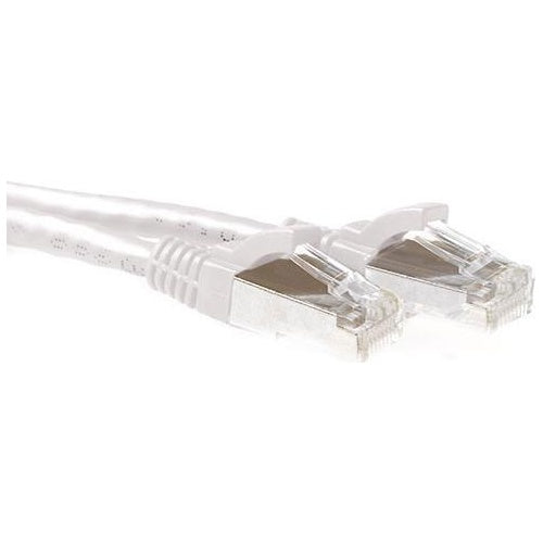 ACT White 15 meter SFTP CAT6A patch cable snagless with RJ45 connectors. Cat6a s/ftp snagless wh 15.00m (FB6415) afbeelding 1