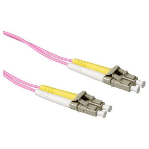 ACT 7 meter LSZH Multimode 50/125 OM4 fiber patch cable duplex with LC connectors. Lc-lc 50/125 om4 duplex 7.00m (RL9707) afbeelding 1