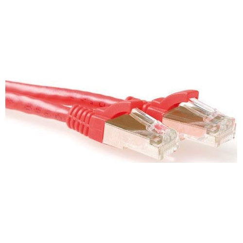 ACT Red 20 meter LSZH SFTP CAT6A patch cable snagless with RJ45 connectors. Cat6a s/ftp lszh sng rd 20.00m (FB7520) afbeelding 1