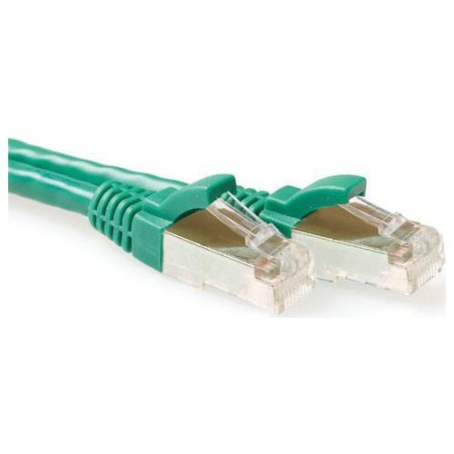 ACT Green 30 meter LSZH SFTP CAT6A patch cable snagless with RJ45 connectors CAT6A S/FTP LSZH SNG GN 30.00M (FB7730) afbeelding 1