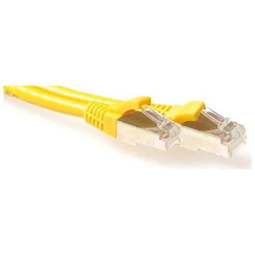 ACT Yellow 20 meter LSZH SFTP CAT6A patch cable snagless with RJ45 connectors. Cat6a s/ftp lszh sng yl 20.00m (FB7820) afbeelding 1