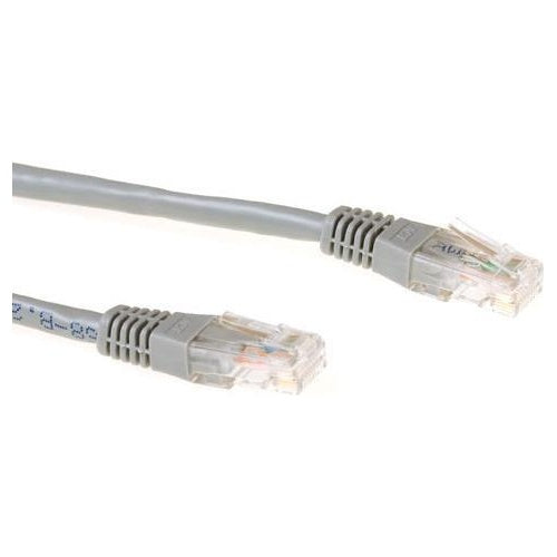 ACT Grey 25 meter U/UTP CAT6 patch cable with RJ45 connectors. Cat6 u/utp grey 25.00m (IB8025) afbeelding 1