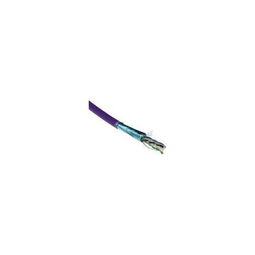ACT Cat 6A F/UTP solid installation cable, LSZH, CPR euroclass ECA, 24AWG, violet 305 meter C6A F/UTP SOLID LSZH ECA 305M (FS6113) afbeelding 1