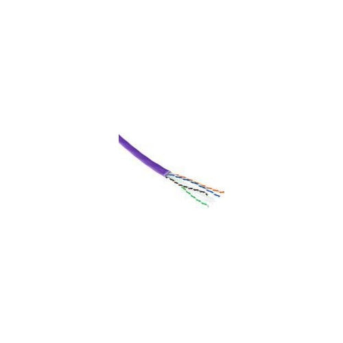 ACT Cat 6A U/UTP solid installation cable, LSZH, CPR euroclass ECA 23AWG, violet 305 meter C6A U/UTP SOLID LSZH ECA 305M (XS6113) afbeelding 1