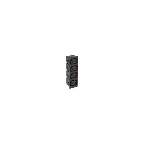 ACT C13 IEC Lock Net Entree (4x outlet) - black, PA135015BK4 (STF074) - 8716065383652 - image 1