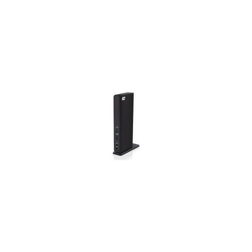 ACT AC7049 Notebook-Dockingstation & Portreplikator Verkabelt USB 3.2 Gen 1 (3.1 Gen 1) Type-C Schwarz (AC7049) afbeelding 1