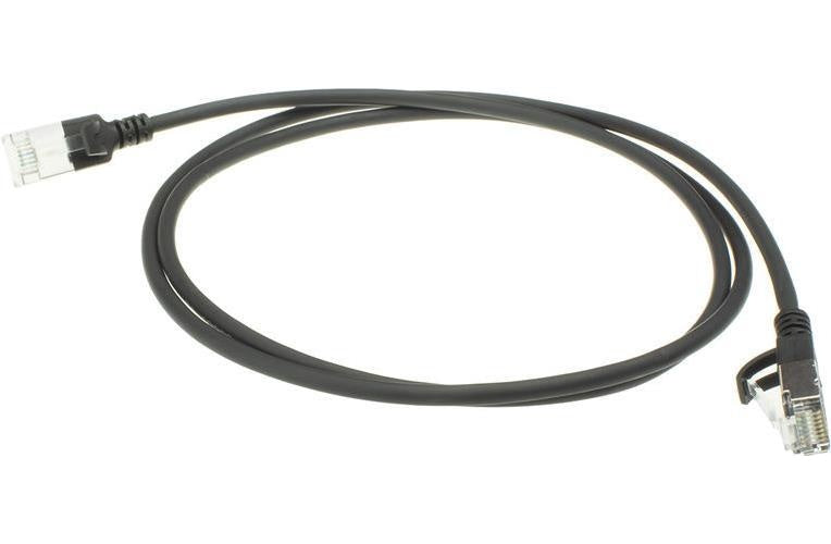 ACT Black 10 meter LSZH U/FTP CAT6A datacenter slimline patch cable snagless with RJ45 connectors (DC7910) - 8716065510218 - image 1