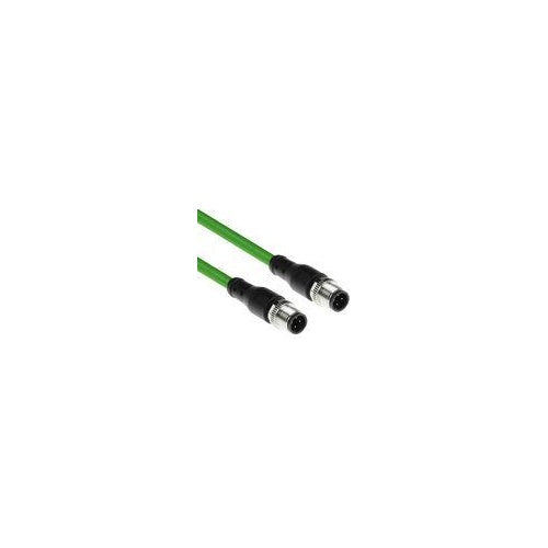 ACT Industrial 3.00 meters Sensor cable M12D 4-pin male to M12D 4-pin male, Superflex Xtreme TPE cable, shielded (SC4461) afbeelding 1