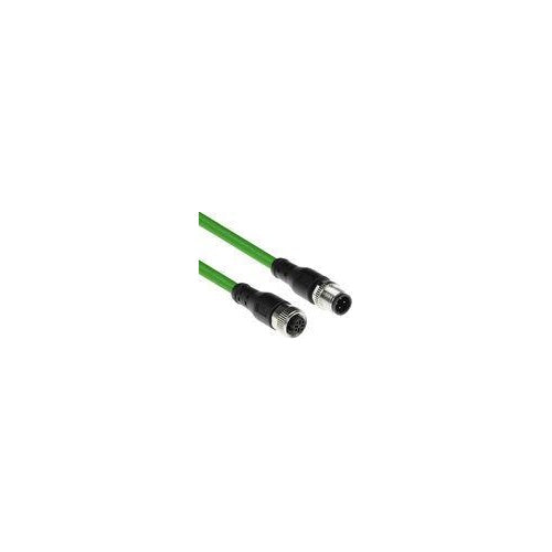ACT Industrial 3.00 meters Sensor cable M12D 4-pin male to M12D 4-pin male, Superflex Xtreme TPE cable, shielded (SC4501) afbeelding 1