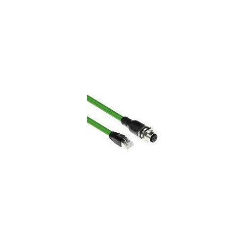 ACT Industrial 1.50 meters Sensor cable M12D 4-pin female chassis to RJ45 male, Superflex Xtreme TPE cable, shielded (SC4533) afbeelding 1