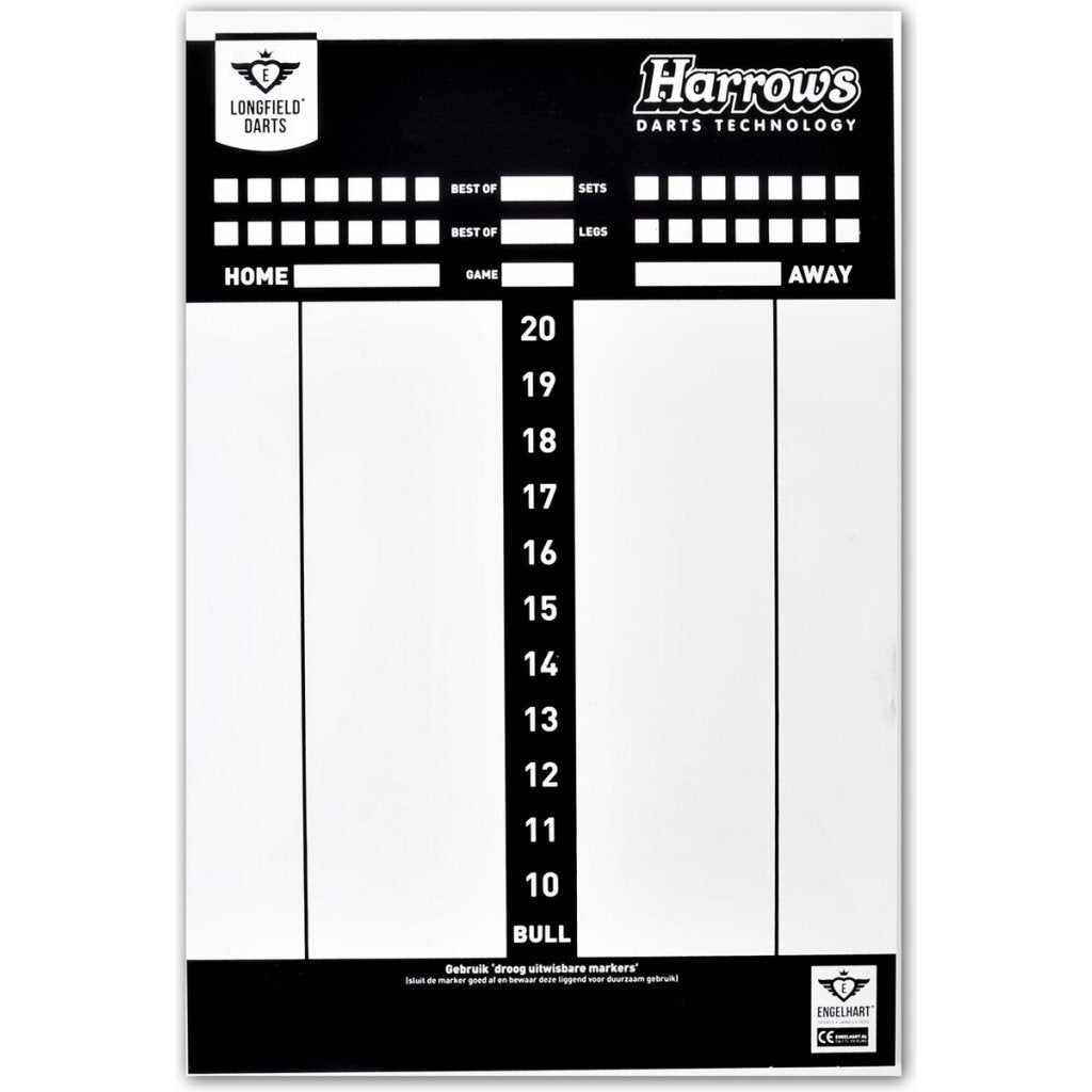 Longfield Harrows Dart Scoreboard Whiteboard