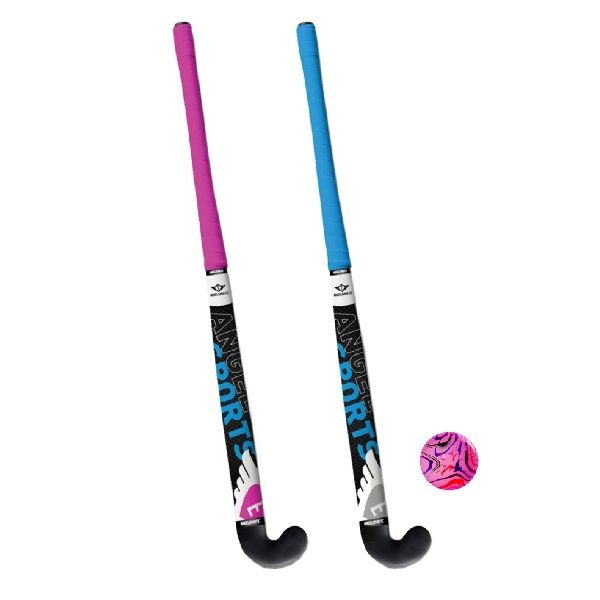 Angel Sports Street Hockey Set - 2 Sticks 71 cm + Ball - Ages 3+