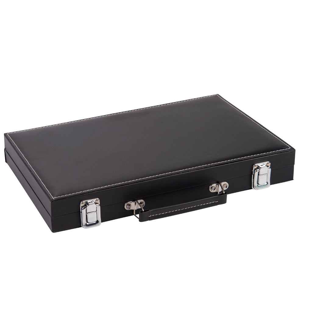 Backgammon in Black Case - Classic Board Game
