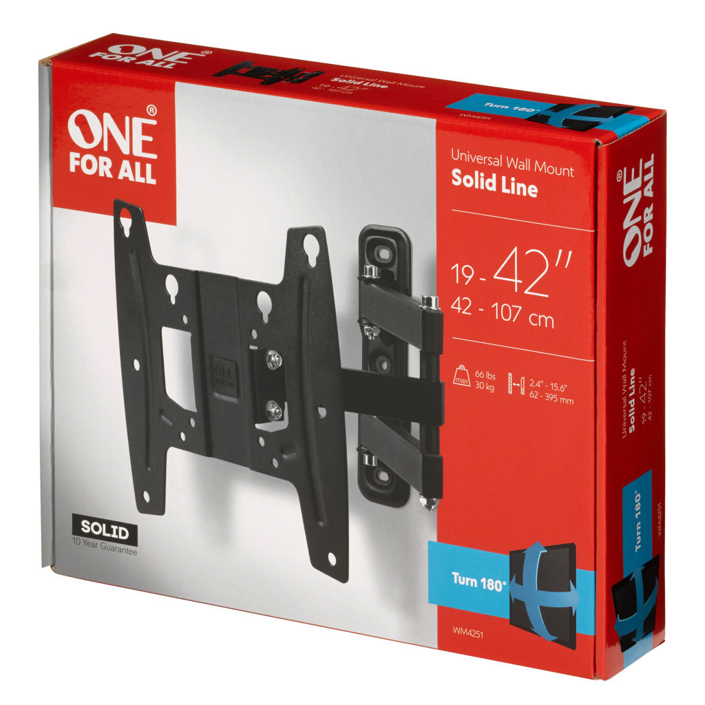One For All WM4251 TV Wall Mount for 19-42 Inch Screens Black