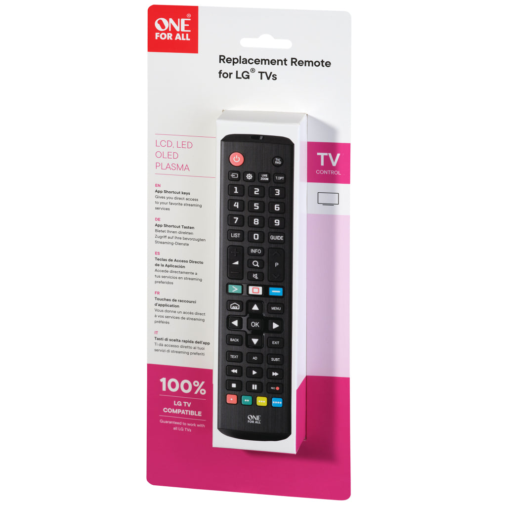 One For All Universal Remote Control for LG TV - URC 4911 URC4911