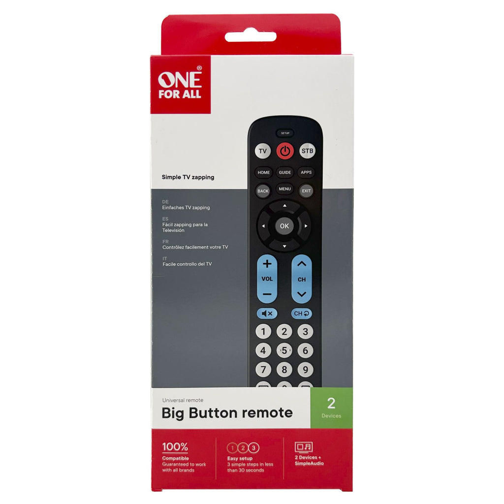 One For All URC6821 Big Button Universal Remote Control