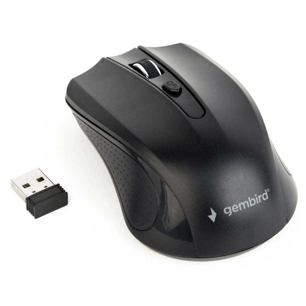 Gembird Wireless Mouse Black 4 Buttons 1600 DPI MUSW-4B-04