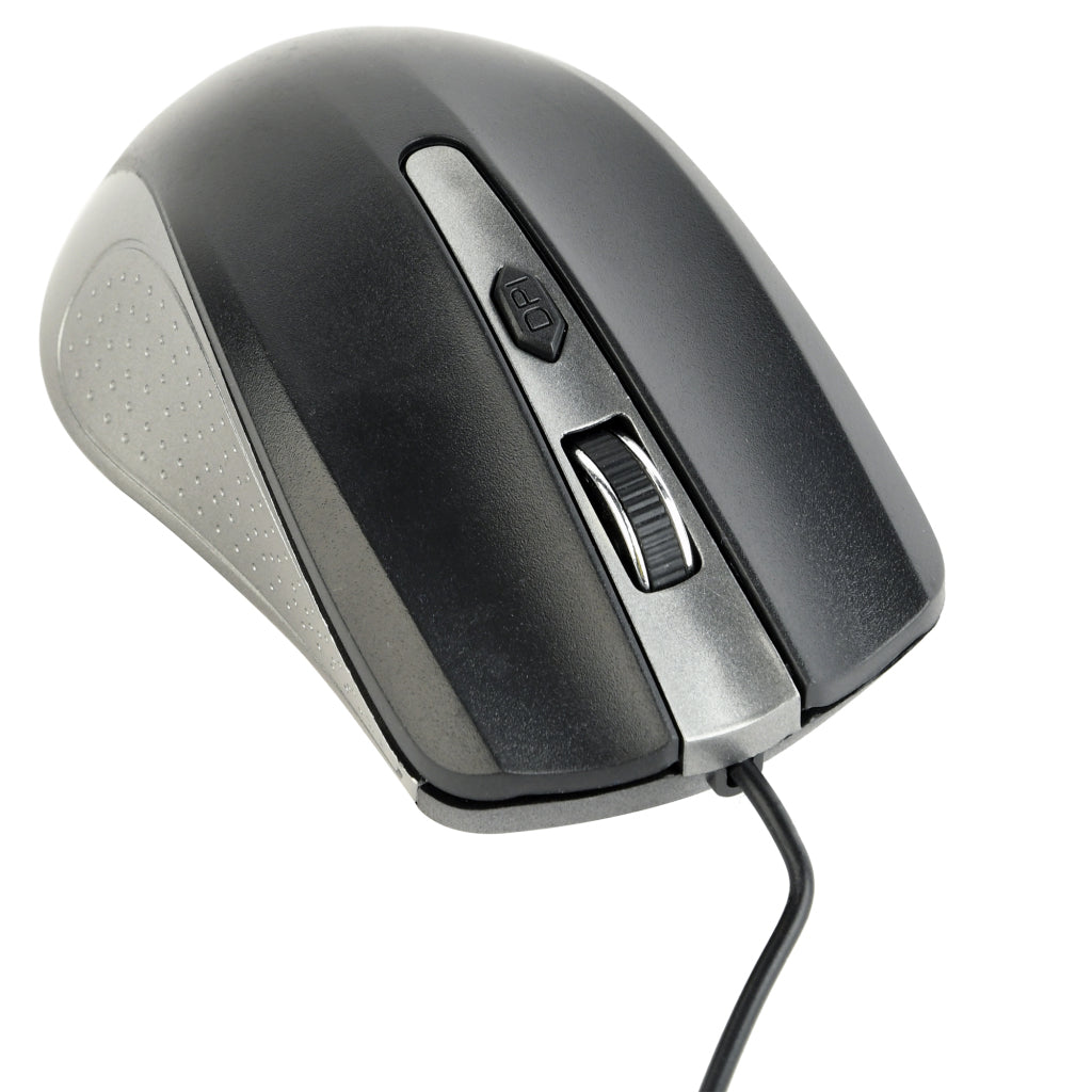 Gembird GmbH Wired Optical Mouse Anthracite/Black 4b-01 - 800/1000/1200 DPI
