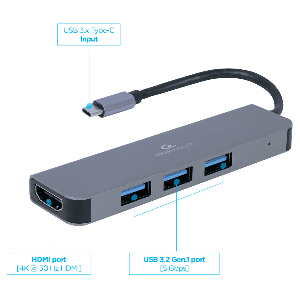 Cablexpert Gmb USB-C Multi-port 2-in-1 Adapter