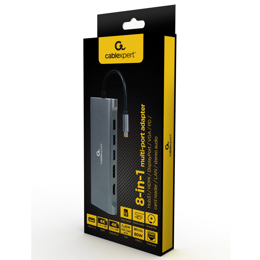 Cablexpert Gmb USB-C Multi-port 8-in-1 Adapter