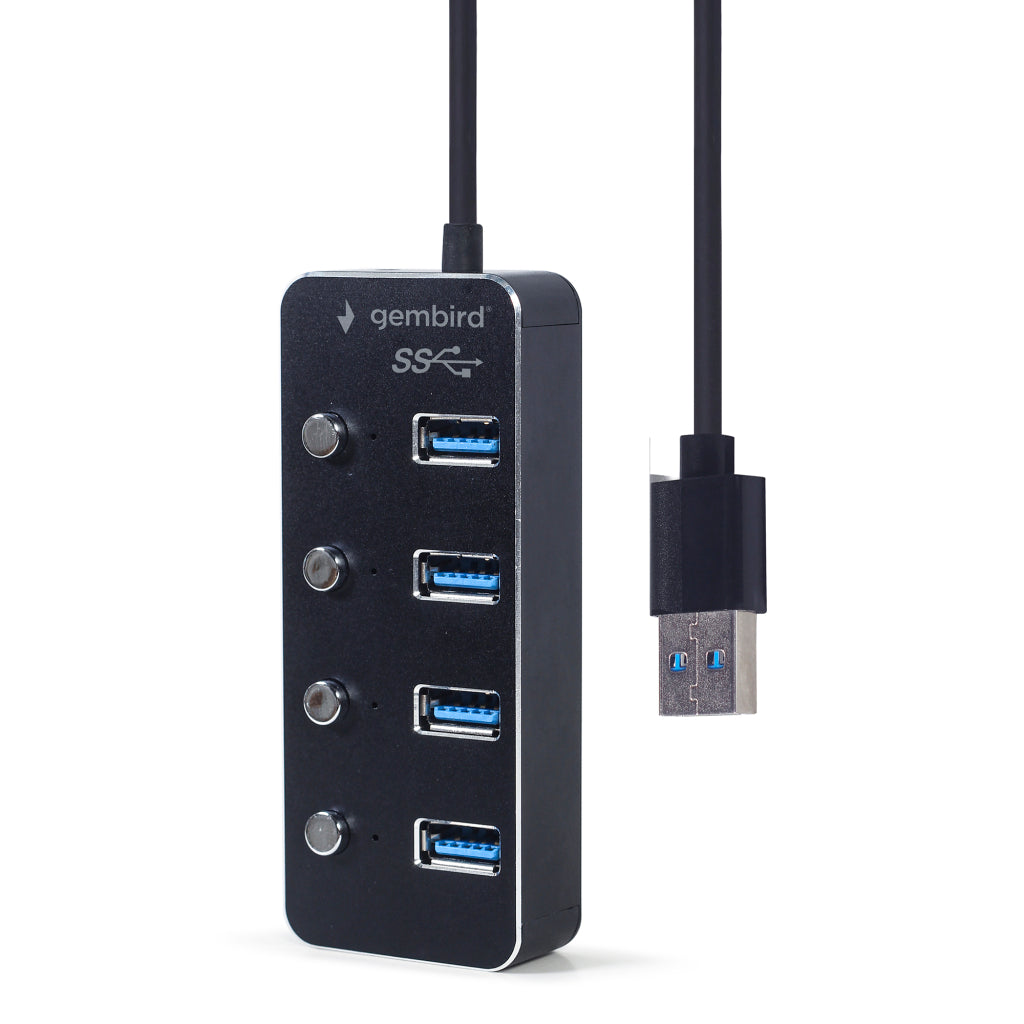 Gembird Gmb Hub 3.1 4-Port U3P4P-01 - Black