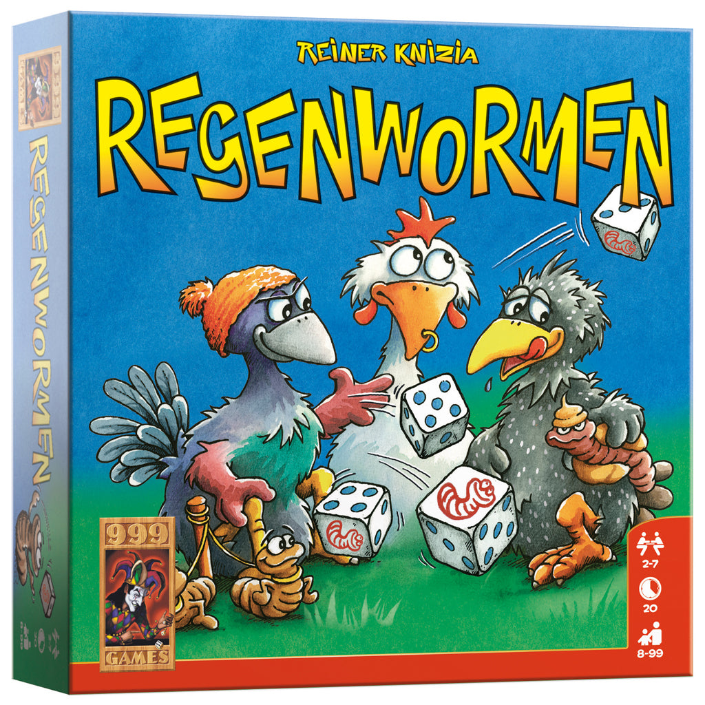 999 Games Earthworms - Fast-Paced Dice Game for 2 to 7 Players - Ages 8+