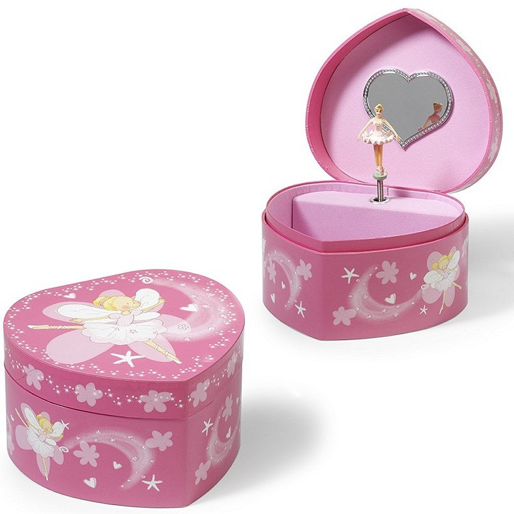 Simply for Kids Wooden Heart Jewelry Box with Fairy