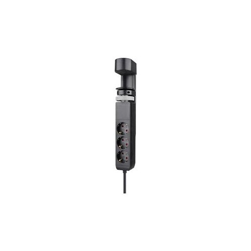 Neomounts Steckdosenleiste - USB-C + USB-A - Wechselstrom 230 V - 3680 Watt - Eingabe, Eingang Typ F - Ausgangsanschlüsse: 3 (2 x 24-poliger USB-C (PD) (DS22-840BL6) afbeelding 1