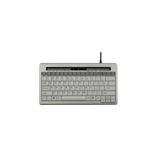 BakkerElkhuizen Kompakttastatur S-board 840 Design USB, silber / hellgrau - Kompakte Tastatur mit Multimediatasten und USB-Hub (BNES840DDE) afbeelding 1