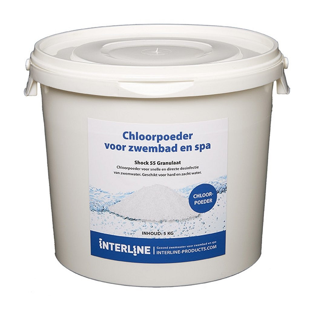 Interline Shock 55 Chlorine Granules 5 kg - Fast Dissolving for Hard and Soft Water