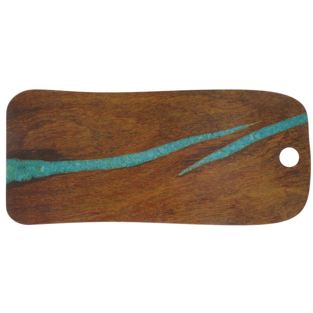 Cheforward Serving Board 53x20 cm Turquoise/Cherry Wood Look