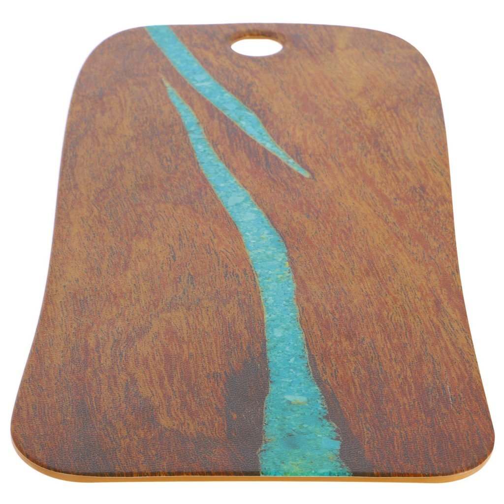 Cheforward Serving Board 53x20 cm Turquoise/Cherry Wood Look