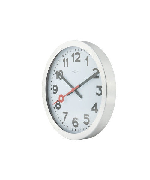 NeXtime NE-3998AR Wandklok Dia. 19 Cm, Geborsteld Aluminium, 'Station' afbeelding 2