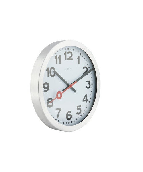 NeXtime NE-3998AR Wandklok Dia. 19 Cm, Geborsteld Aluminium, 'Station' afbeelding 3