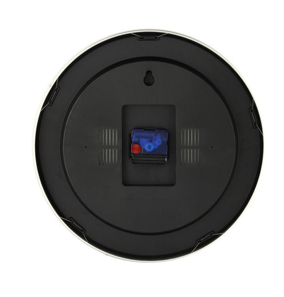 NeXtime NE-3998ST Wall Clock Dia. 19 Cm, Brushed Aluminium, 'Station'