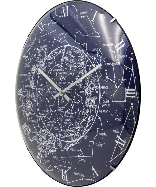 NeXtime NE-3165 Wandklok Dia. 35 Cm, Bol Glas, 'Milky Way Dome' afbeelding 3