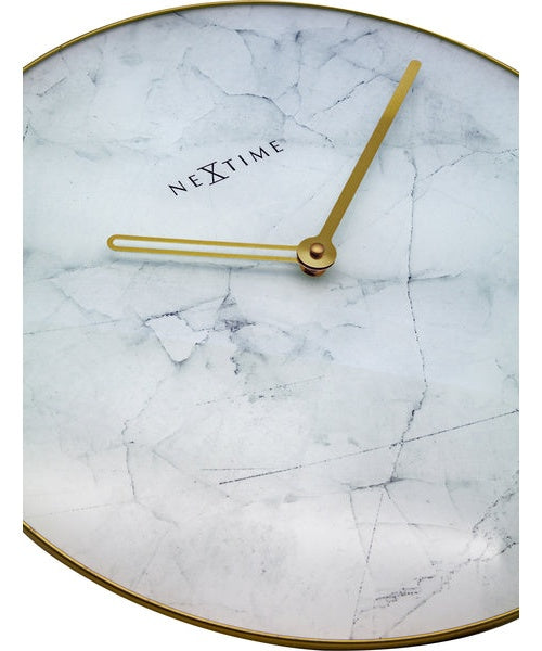 NeXtime NE-8189WI Wandklok Marble Ø 40 Cm Wit afbeelding 5