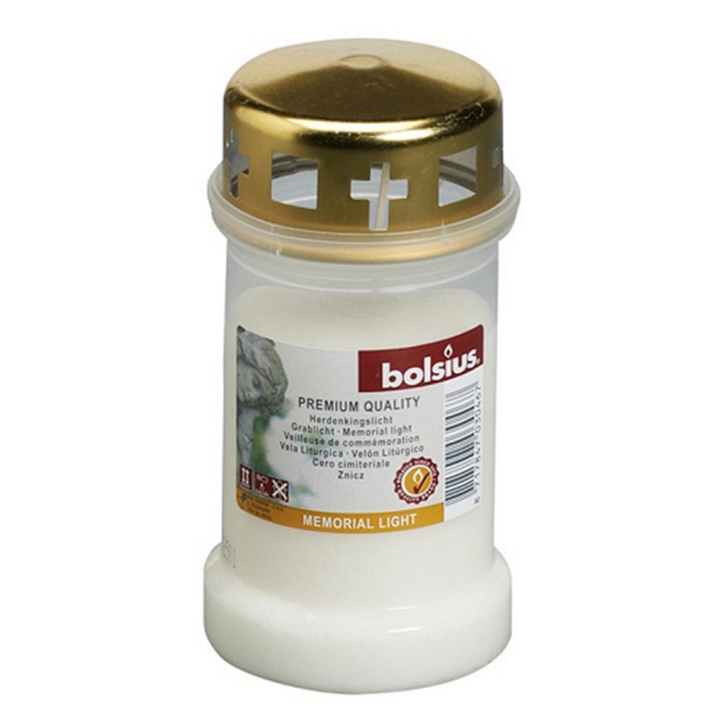 Bolsius Memorial Light Lid Cream/Gold Set of 12
