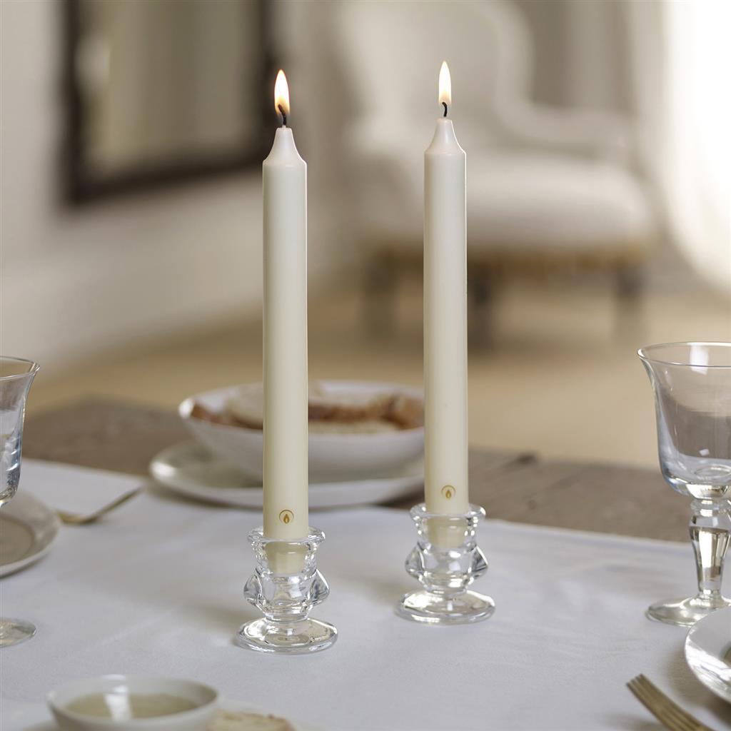 Gouda Crown Candles 24x2.4 cm 8 Pieces Ivory